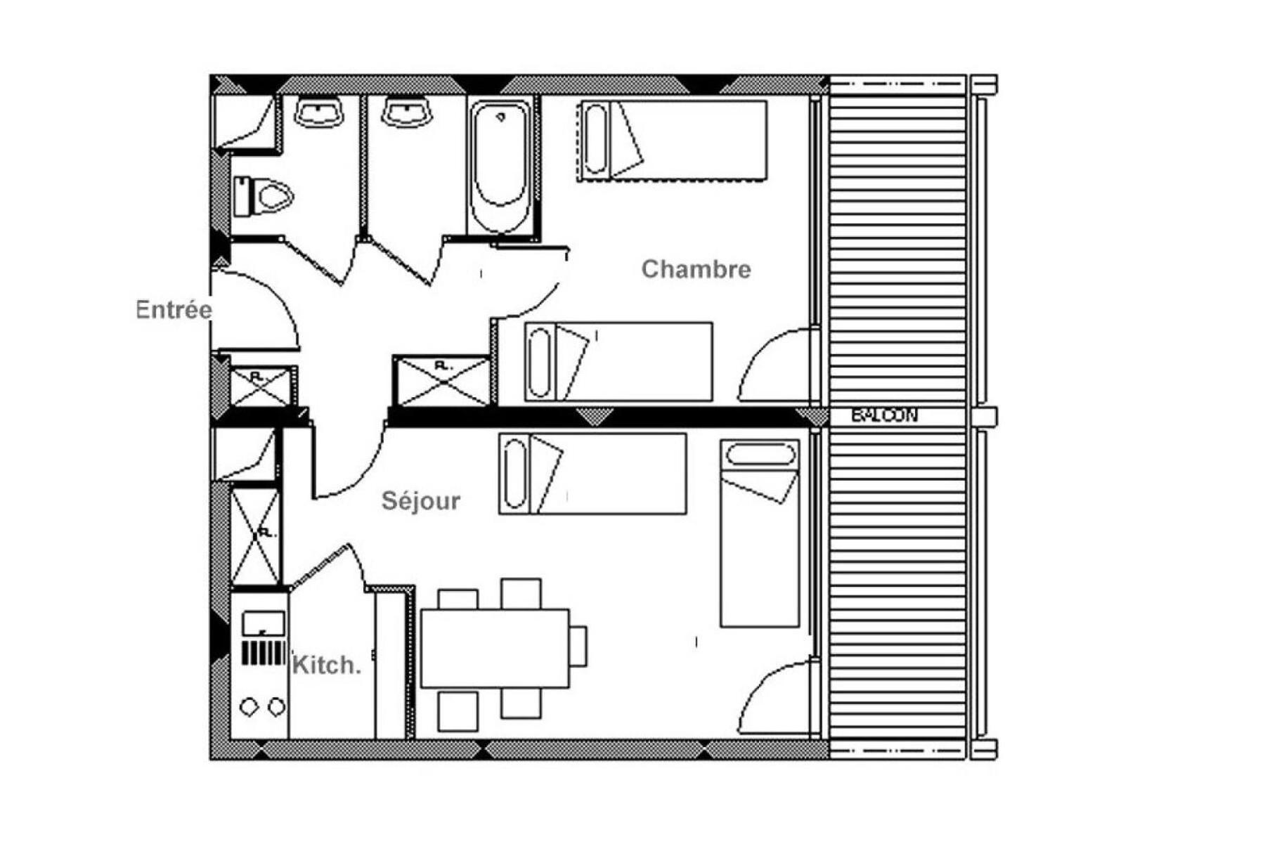 Residence Chaviere - Appartement Lumieux - Centre Station - Balcon Mae-3074 サン・マルタン・ド・ベルヴィル エクステリア 写真